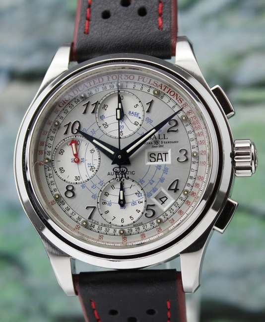 BALL TRAINMASTER PULSOMETER CHRONOMETER AUTOMATIC CHRONOGRAPH WATCH / CM1010D